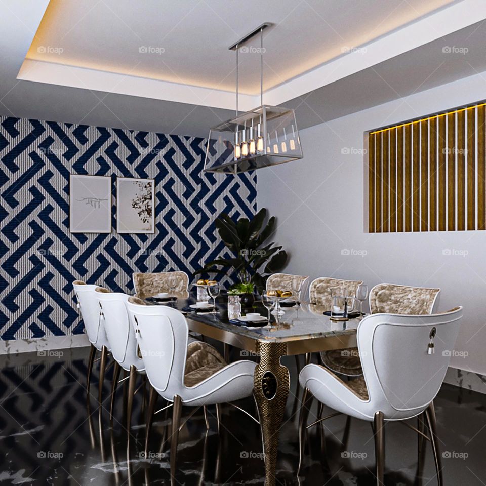 Luxury Dining table Design Architecture visualization views I hop are you like