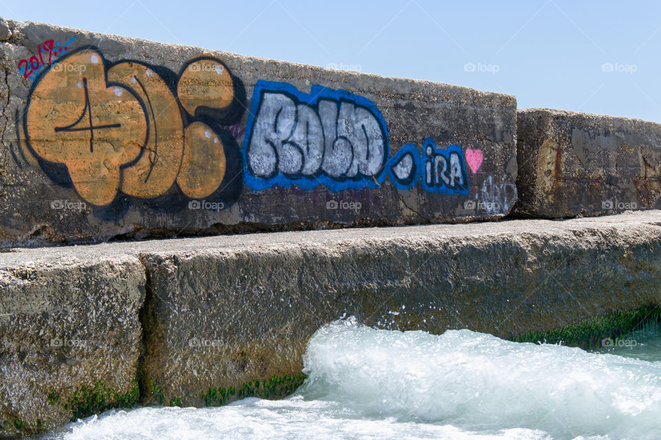 graffiti on the embankment