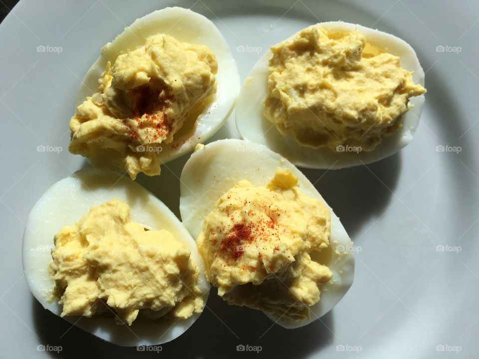 Of course, deviled eggs to celebrate Jesus defeating death! He is risen!! 