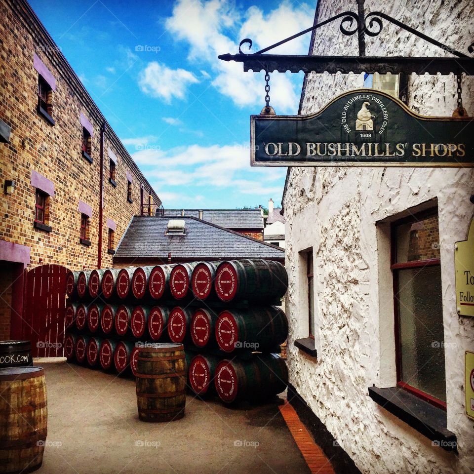 Whiskey barrels. A quick tour around the bushmills factory in Ireland 