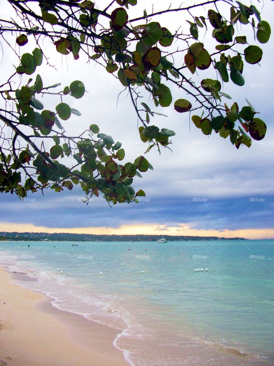 View of Jamaican beach