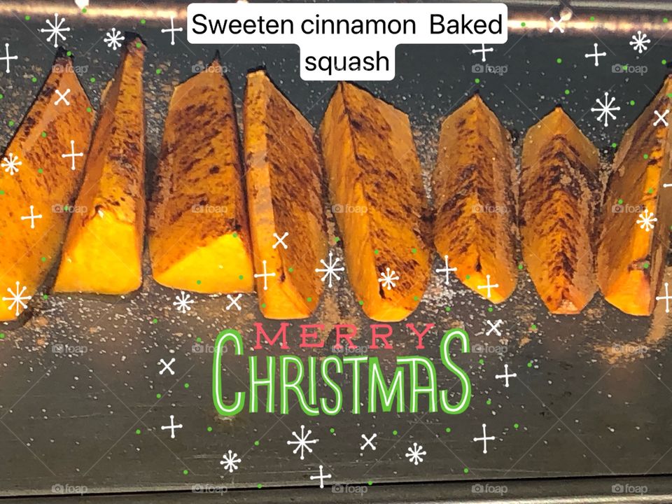 Sweet cinnamon baked squash 