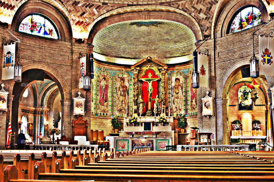 Inside view of a church
