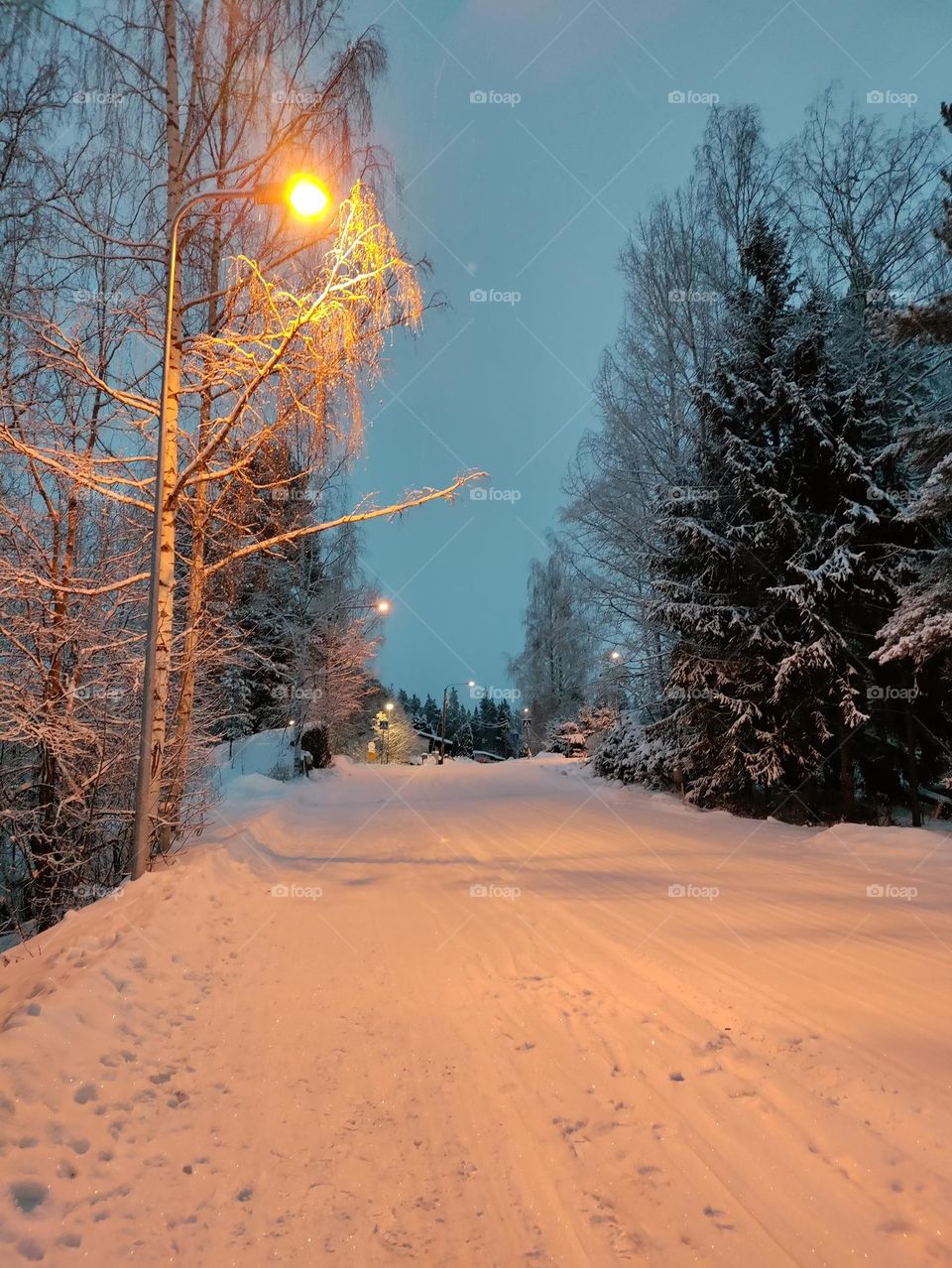 snowy street