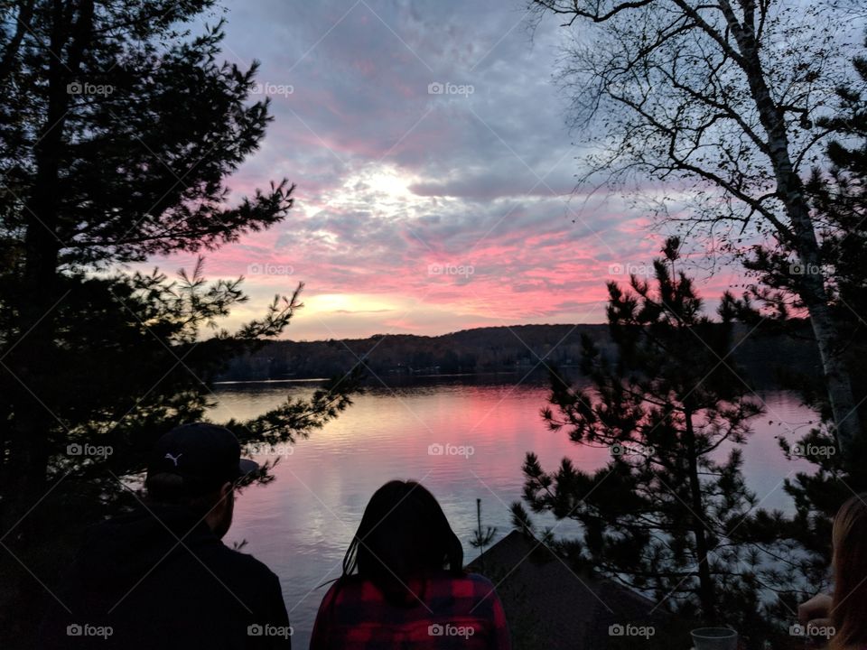 Pink Sunset on the Lake, Reflection 