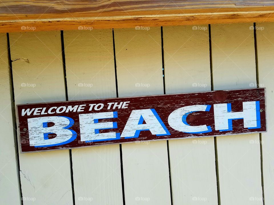 beach sign