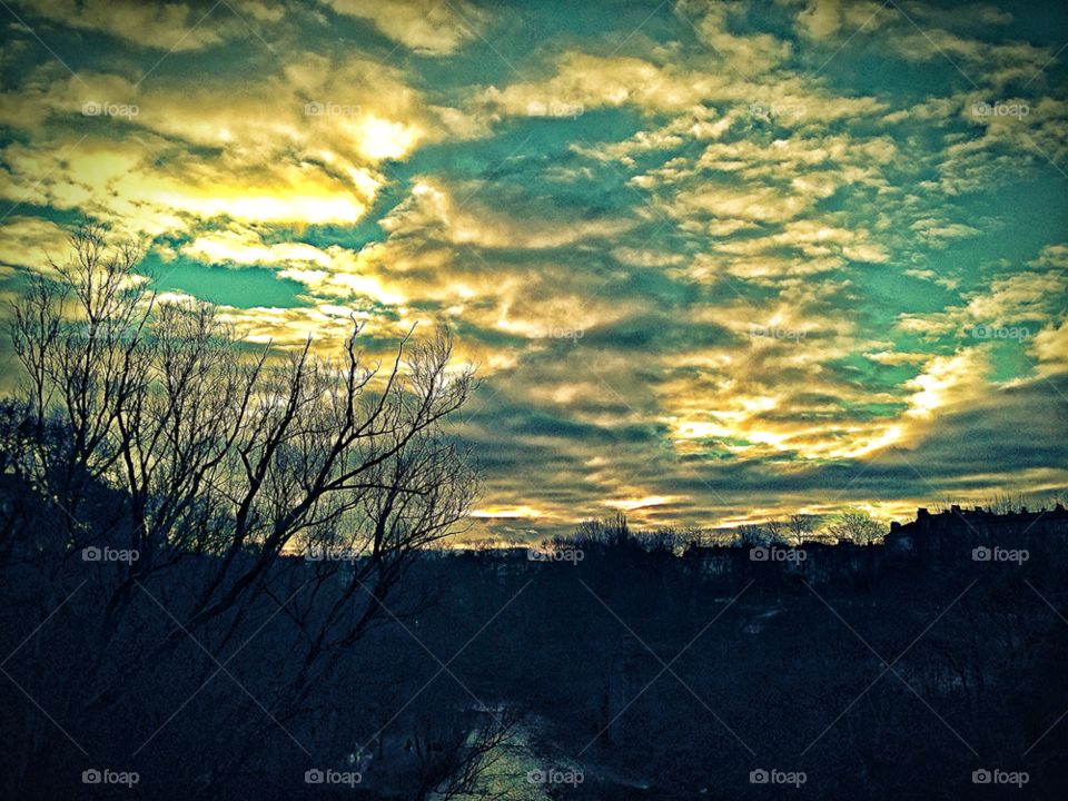 sky shadow river skyline by robinseet