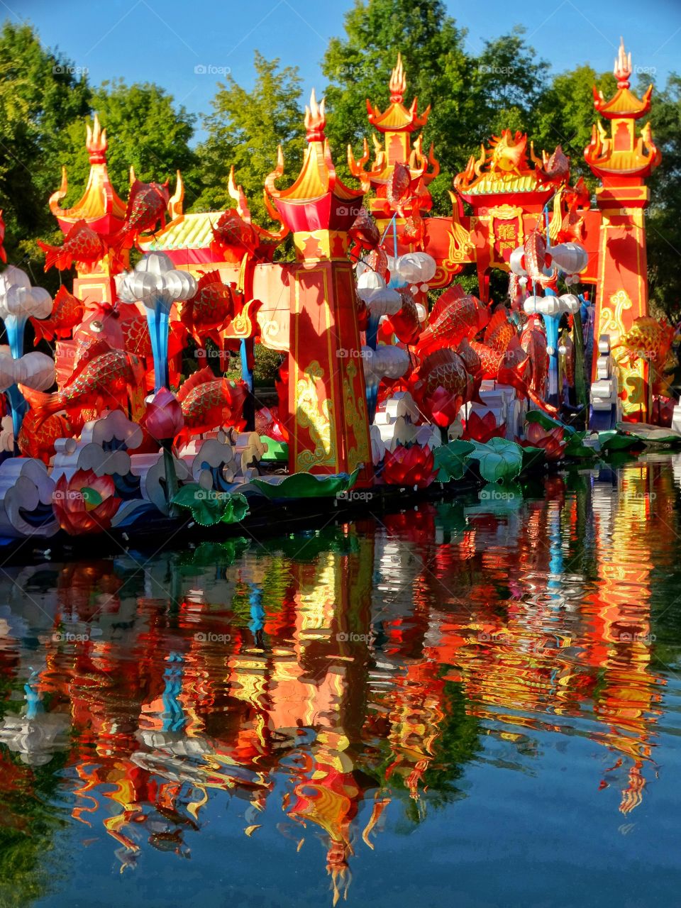 Colorful Chinese Dragon Float
