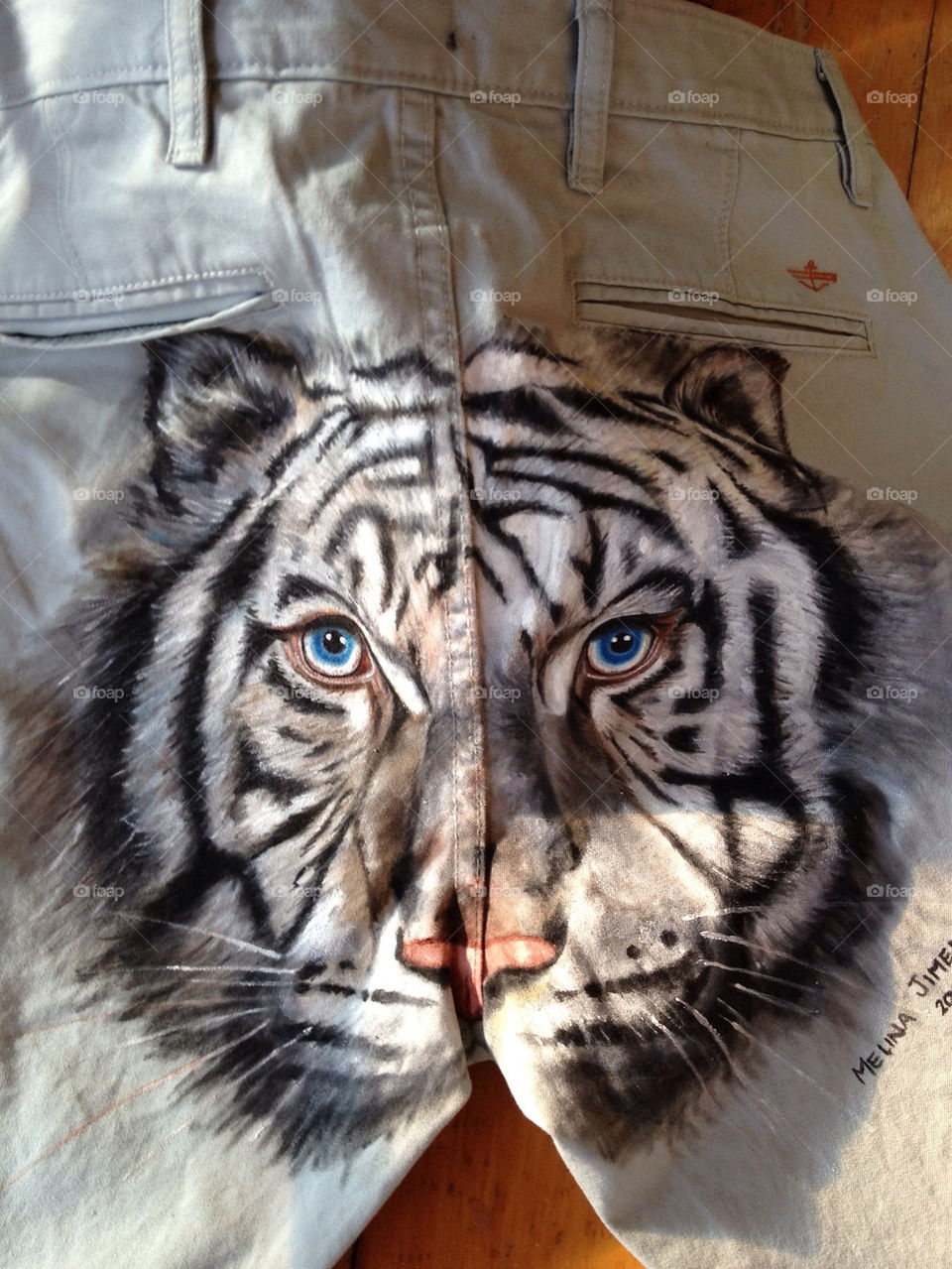 blue jeans animal tiger by newmedia