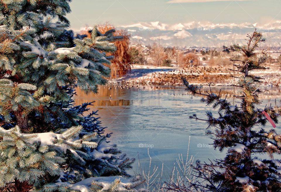 Colorado rockies in winter