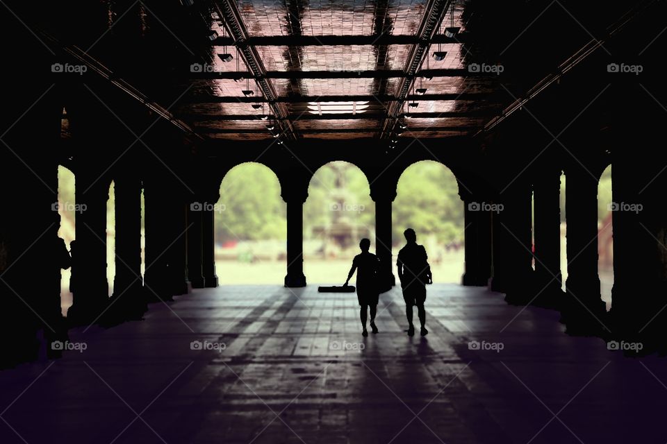 the hallway in the central park in nyc