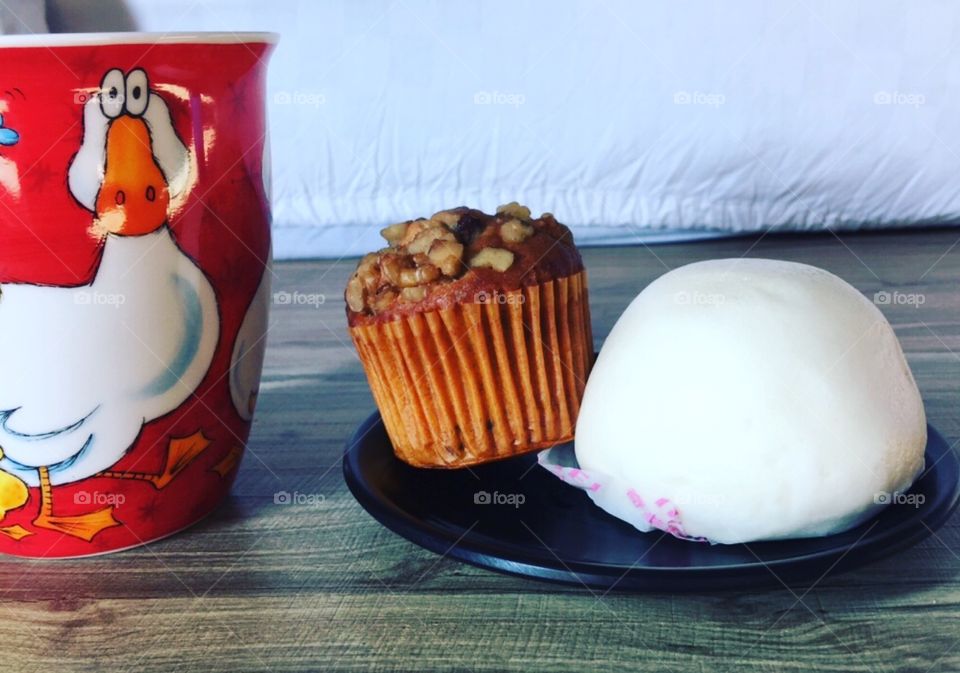 Steam bun and muffin