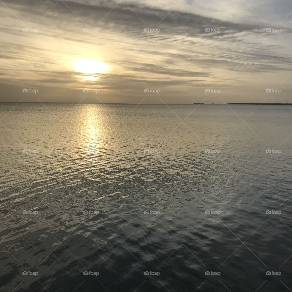Seaview in the golden morning light
