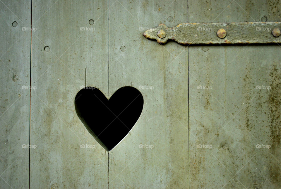 Heart Door, Vintage Old Farm Door, Love