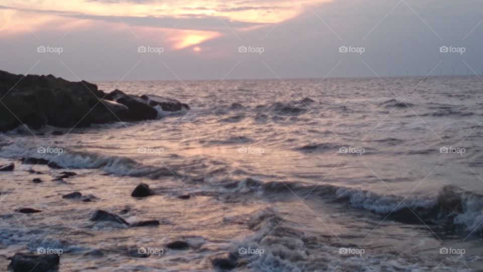 Sunset, Water, Beach, Seashore, Ocean