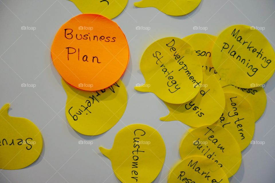 Creating a business plan requires many notes😀