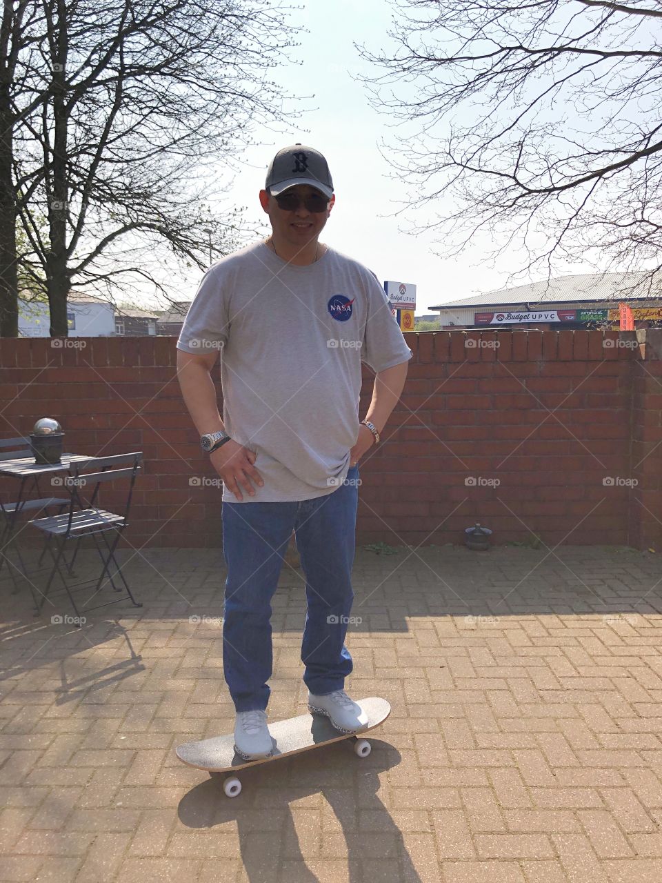 Skate boarding to get fit!