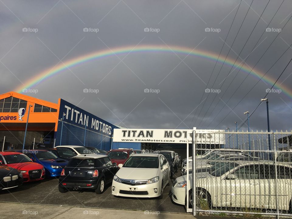 Rainbow in the dark clouds 