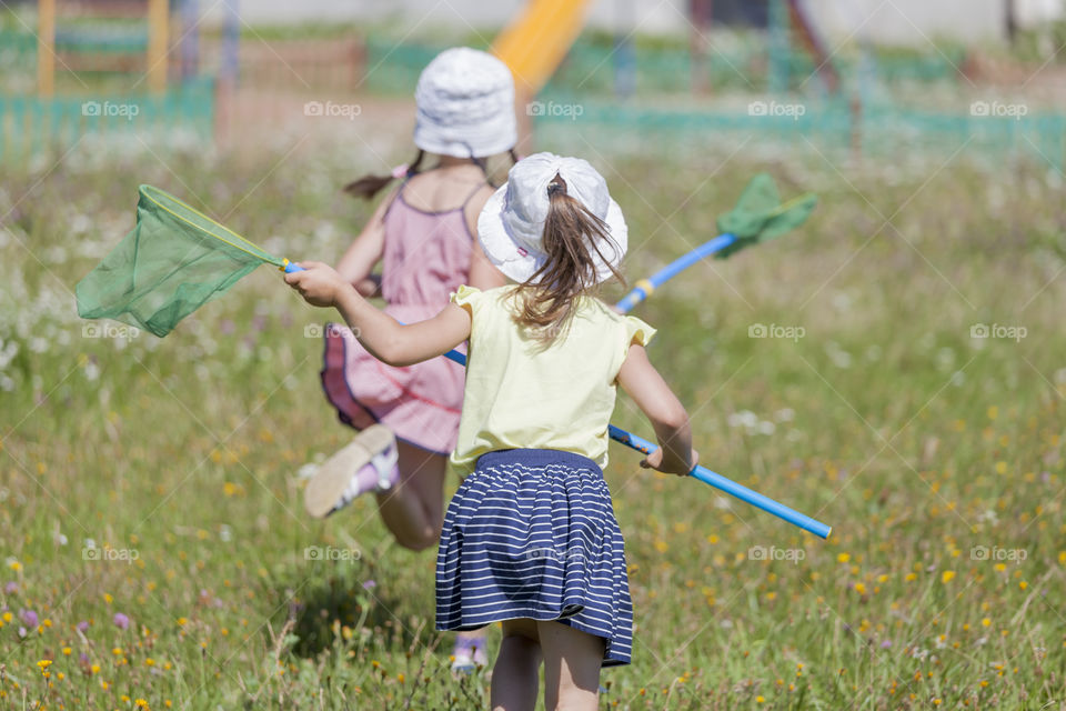 Kids playing outdoors