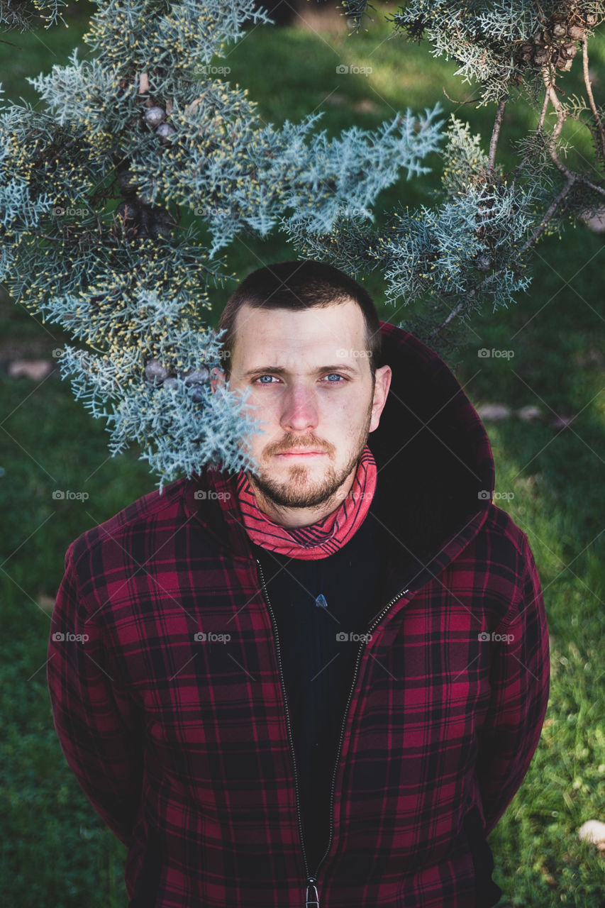 man on the forest portrait