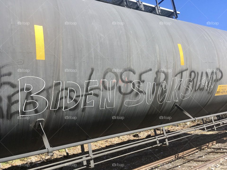 Train part abandoned on the tracks 