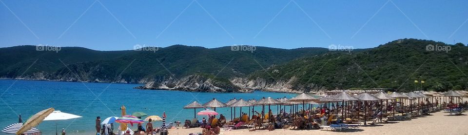 Sunny Kalamitsi beach Greece