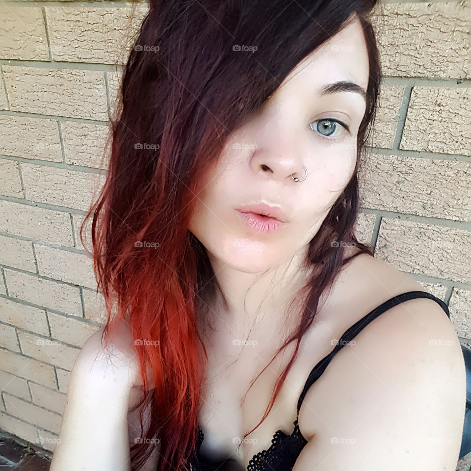 sexy redhead selfie supermodel lydia