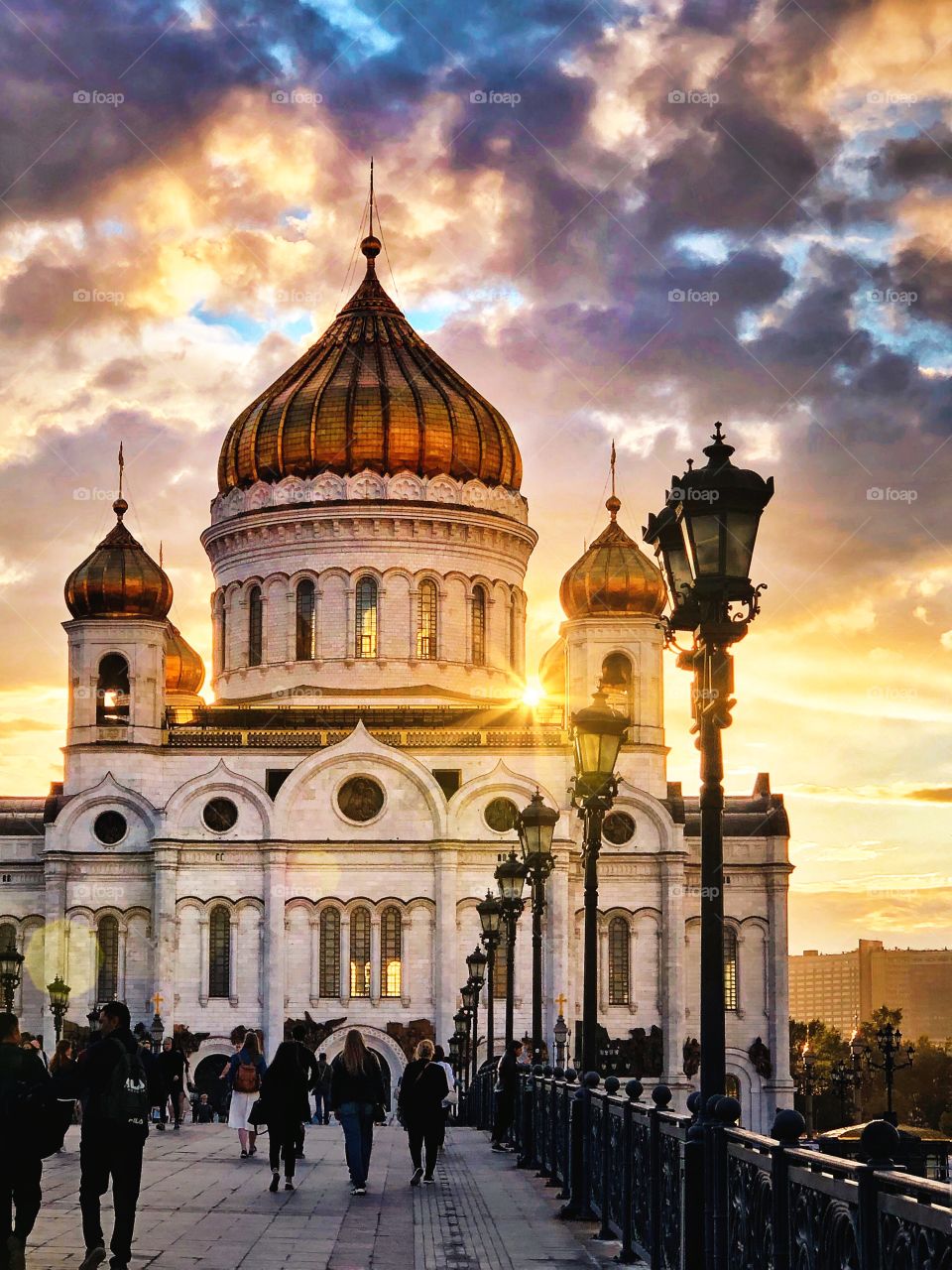 Temple at sunset