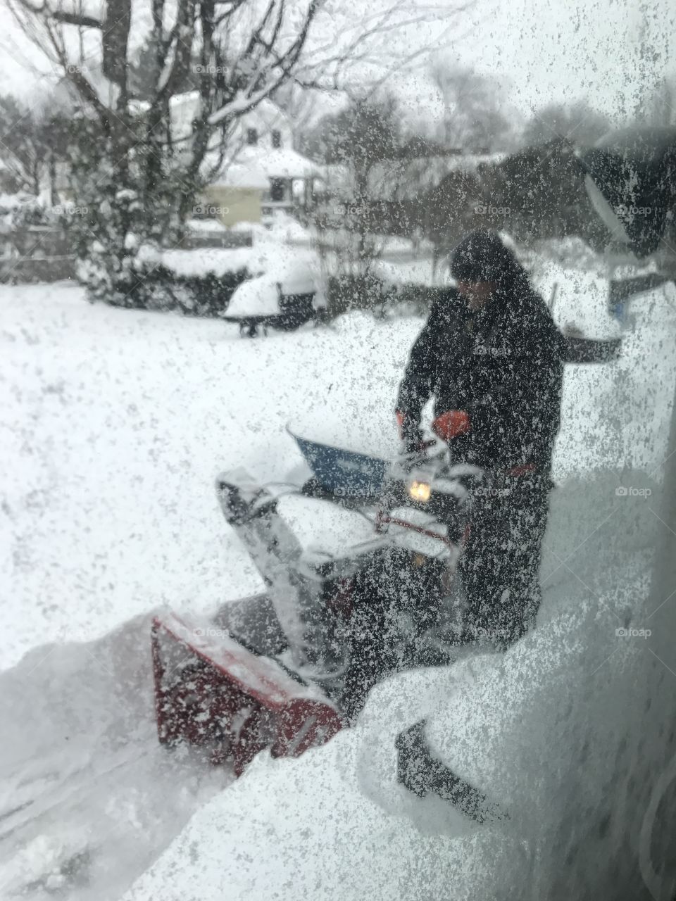 Snow blowing 