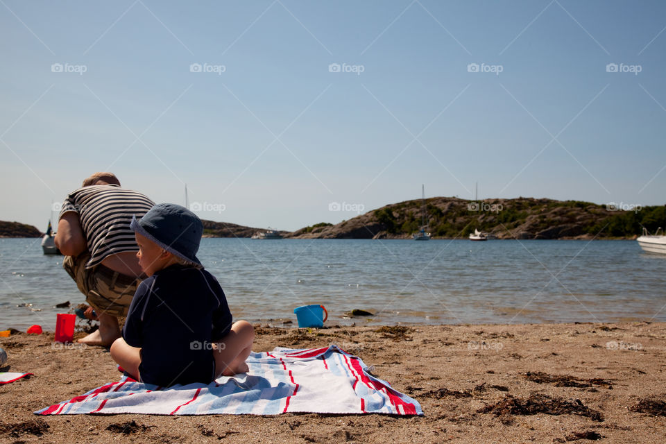 On the beach