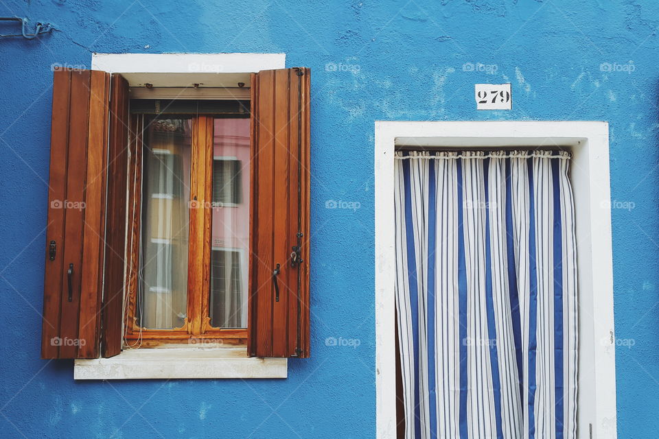 Colorful house in Burano Italy