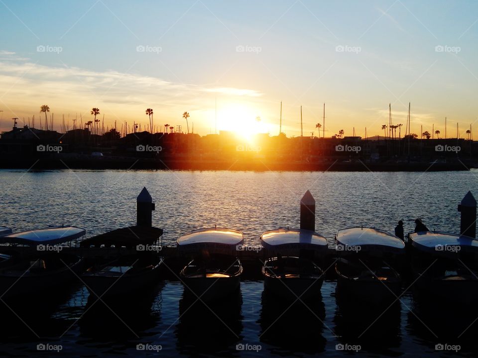 Gorgeous sun rays seen from the dock 