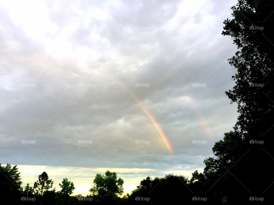 Double Rainbow. Folsom California double rainbow after a storm