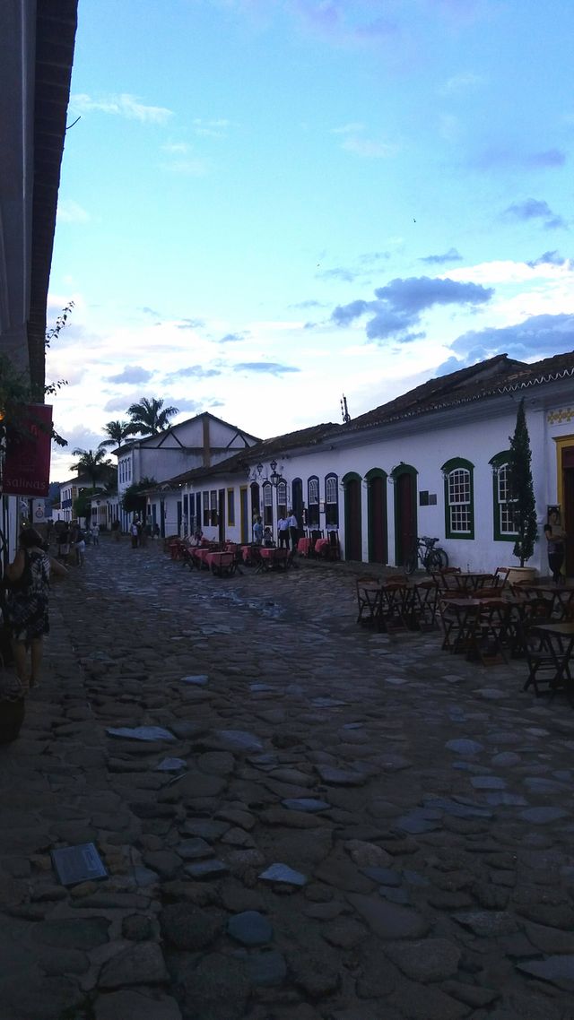 Afternoon at historical Paraty, Rio de Janeiro. City with architecture from 18th century.