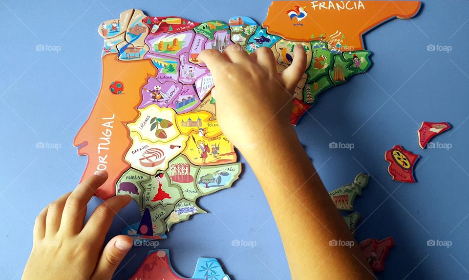 Jigsaw puzzle of Spain