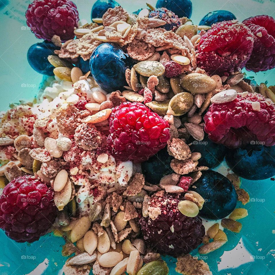 Close-up of healthy breakfast