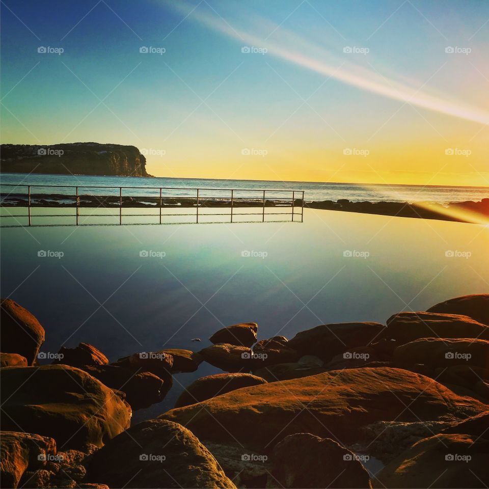 The rock pool at dawn