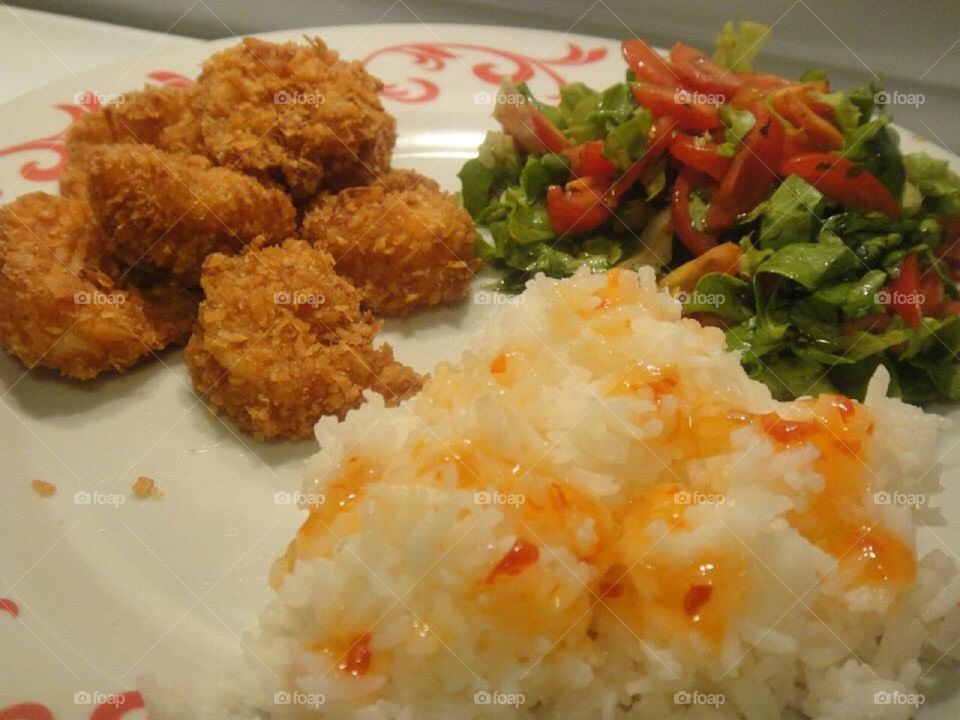 Coconut crusted shrimp 