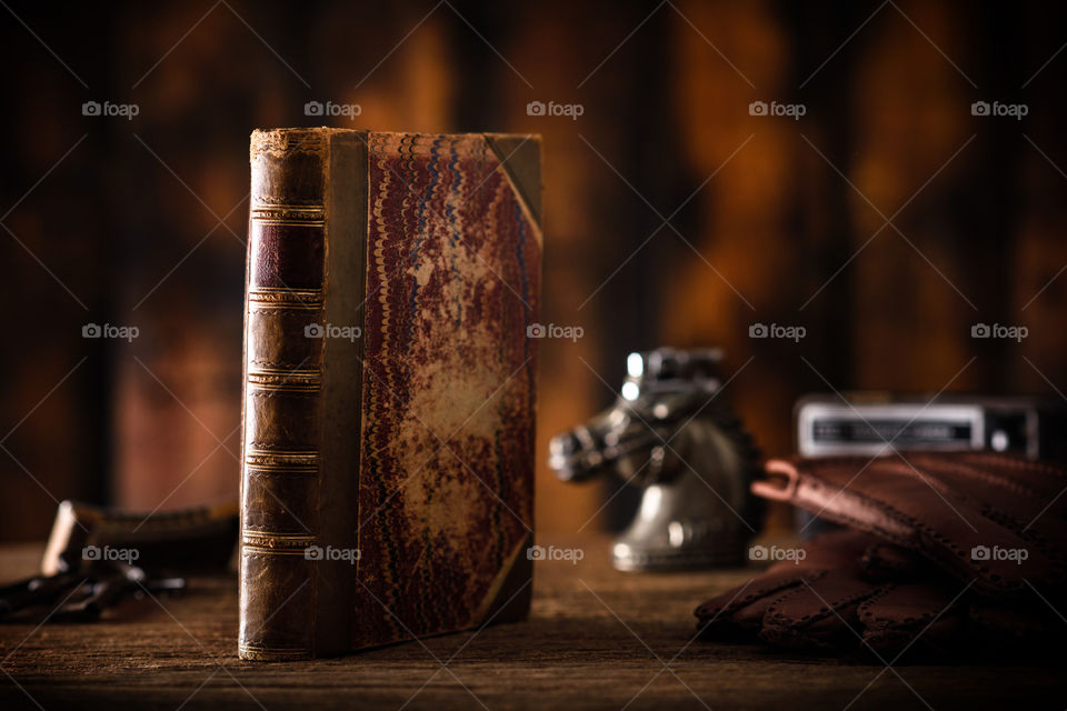 Vintage book with leather bounding