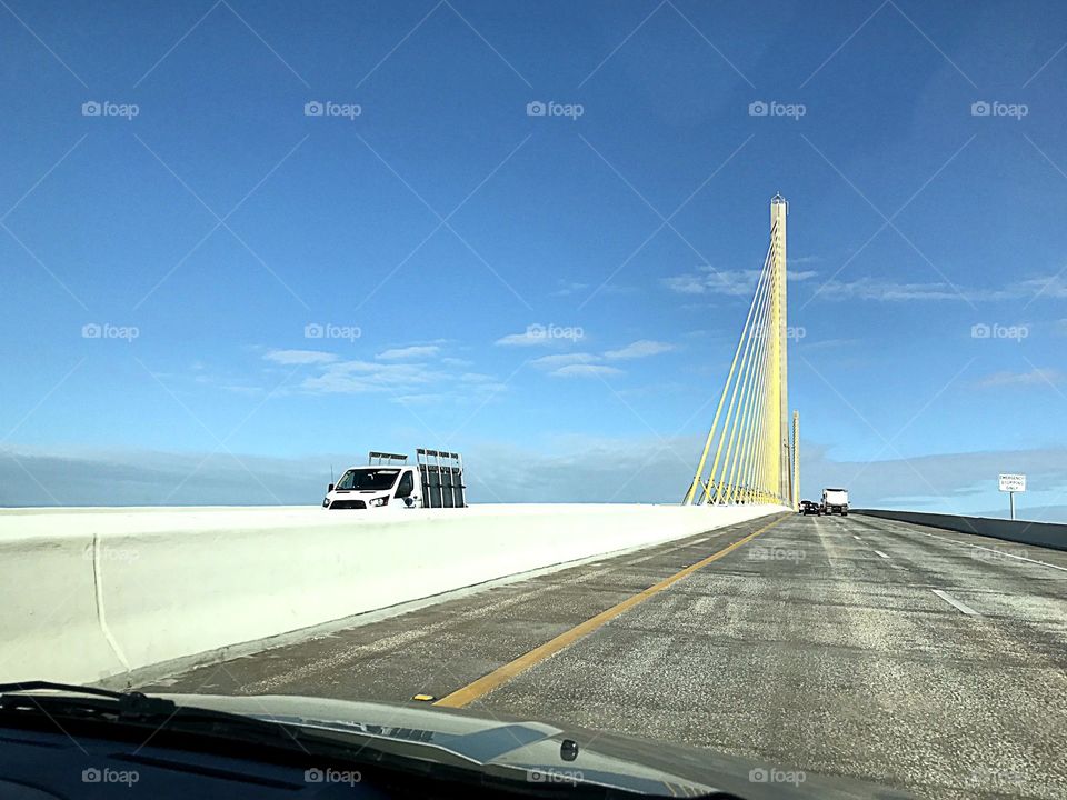 Driving on the Skyway Bridge 