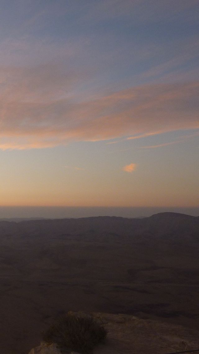 Sunrise Over A Crater