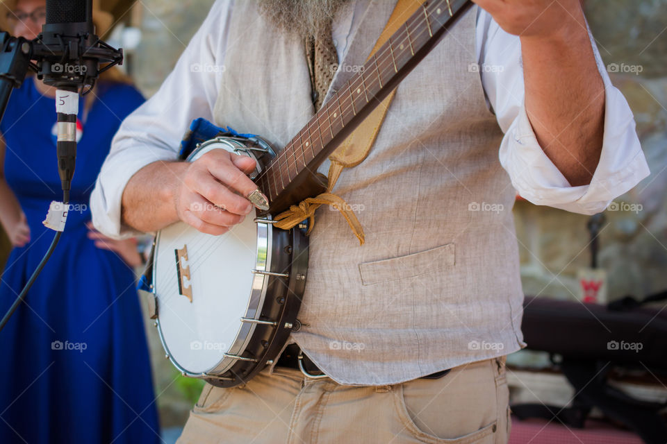 Man Playing a Banjo