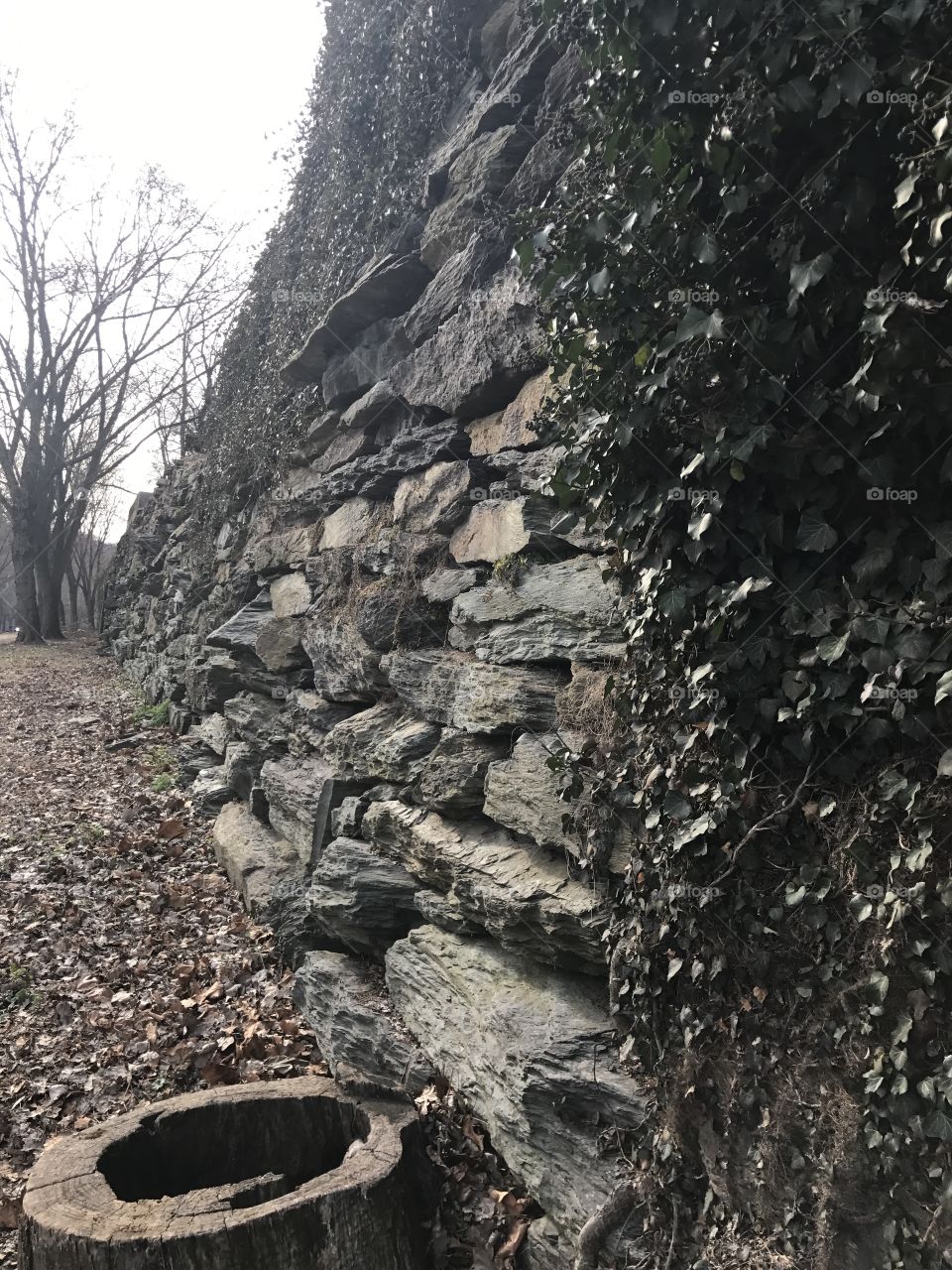 Stone wall at Harpers Ferry