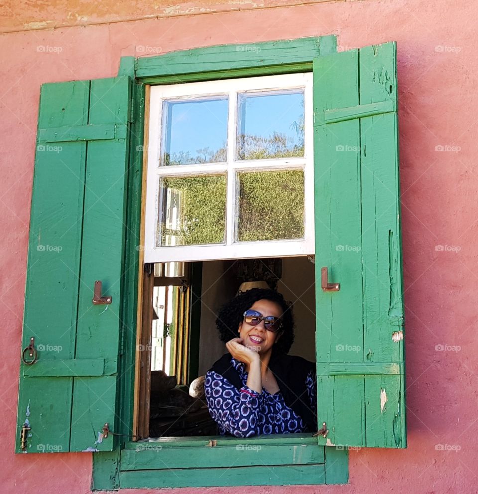 A woman in the window