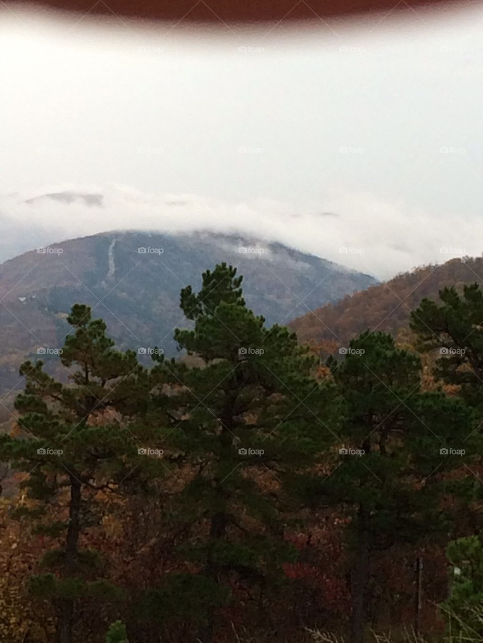 Clouds over mountain