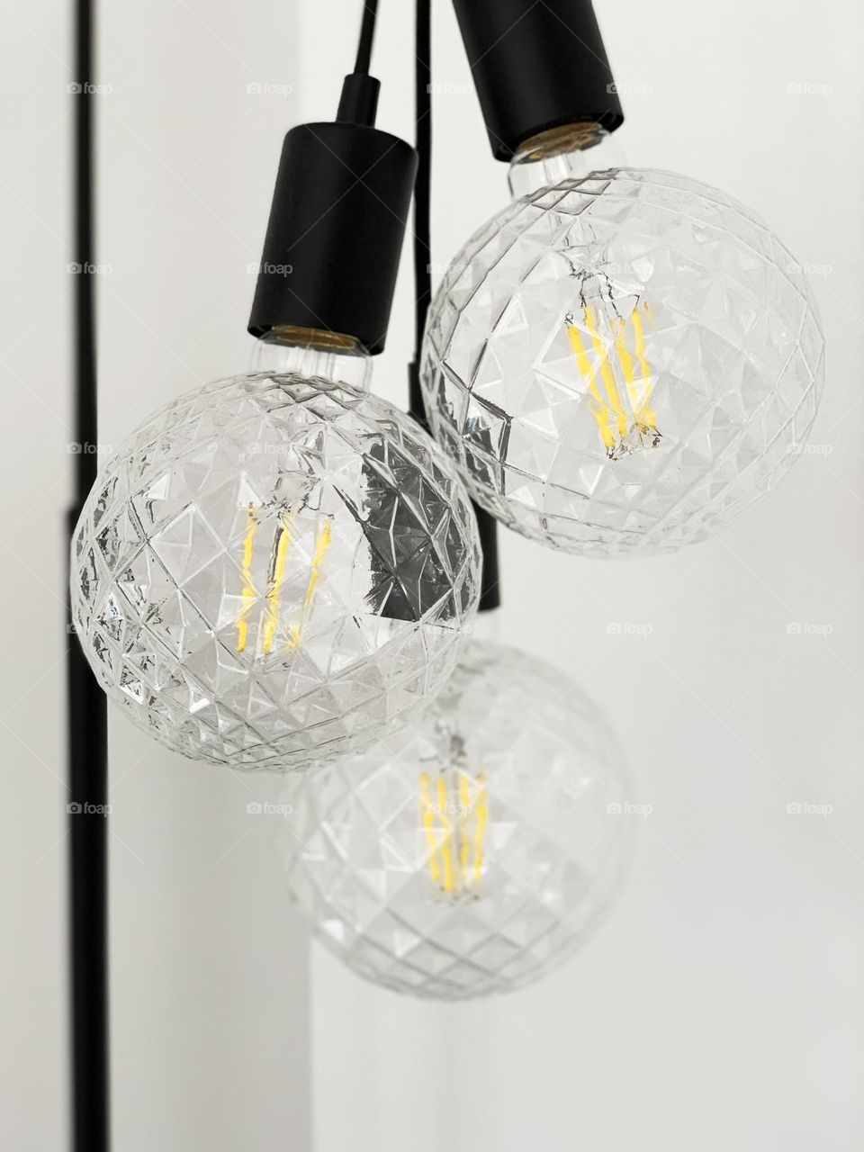 Three modern electric lamps 