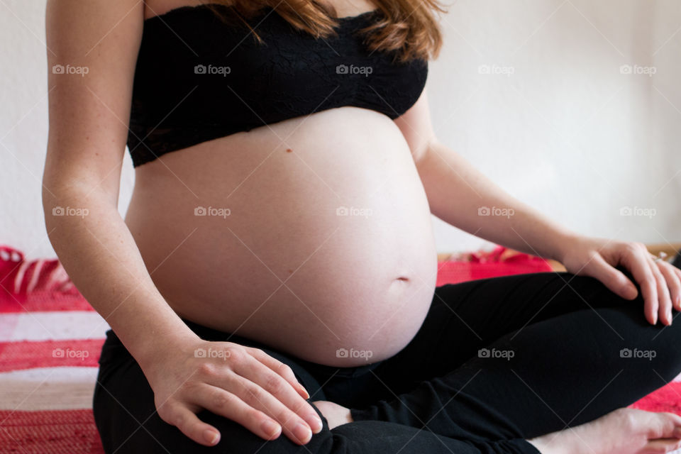8 months pregnant 