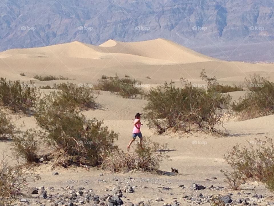 The famous mosquito dunes in the Death valley