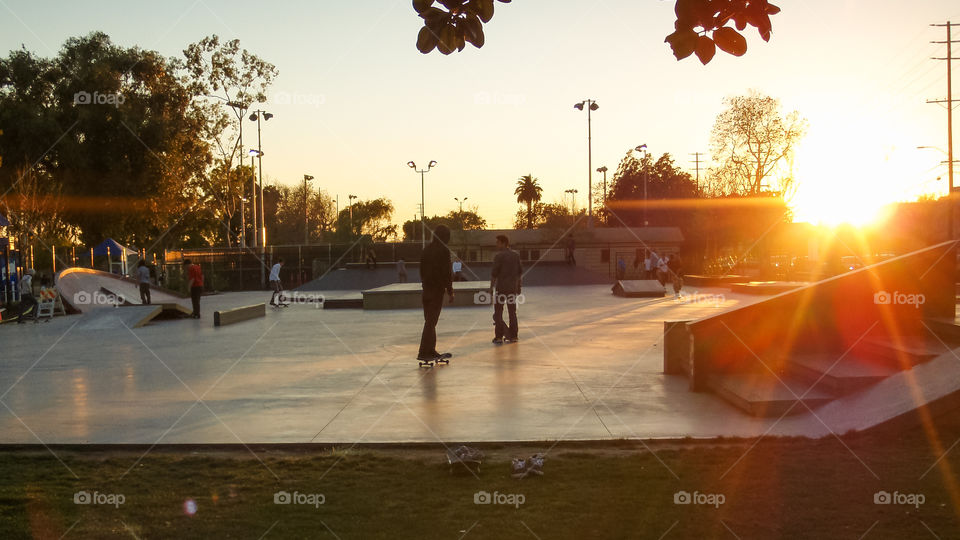Los Angela's skate park stoner plaza 