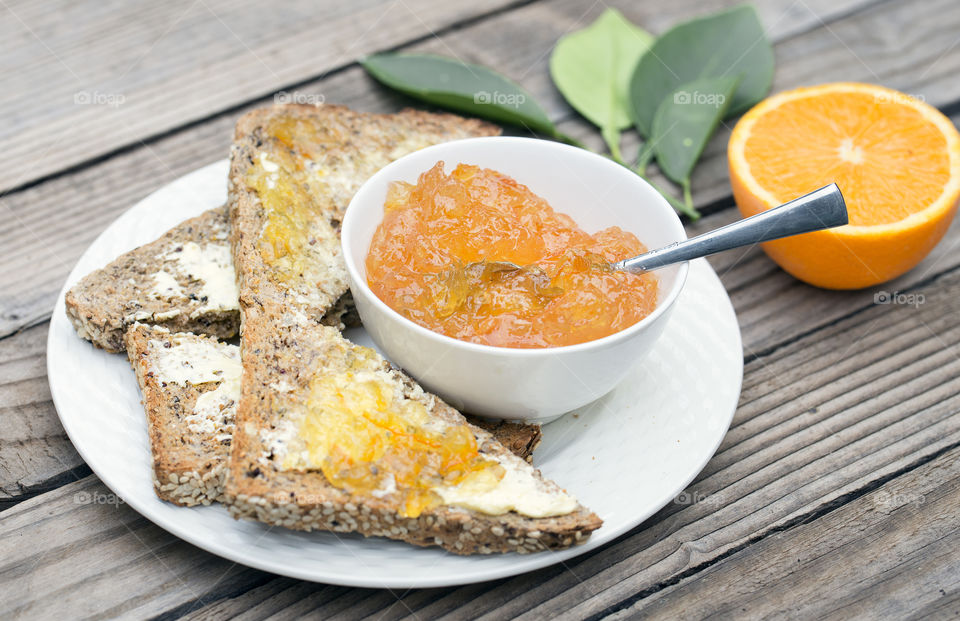 Buttered Toast with Marmalade
